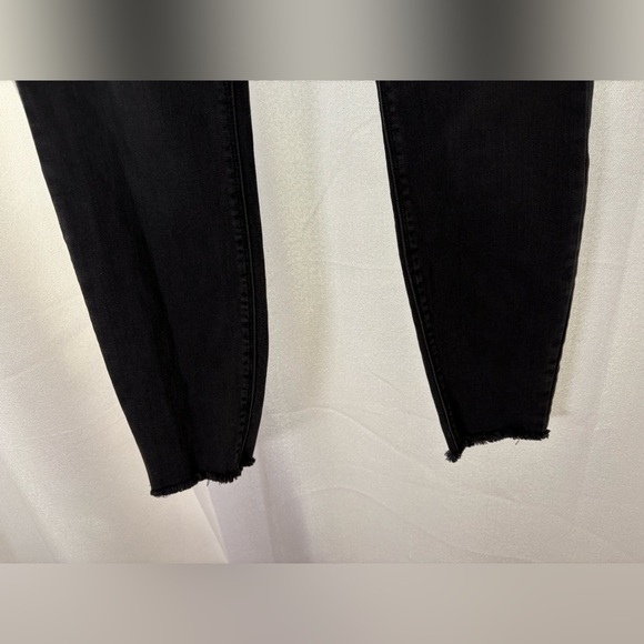 Pistola Jeans Womens Size 30 Black High Waisted Button Fly Raw Hem Grunge 504 - Picture 3 of 7